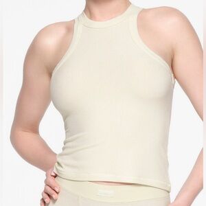 Skims Soft Lounge High Neck Tank Bone NWT